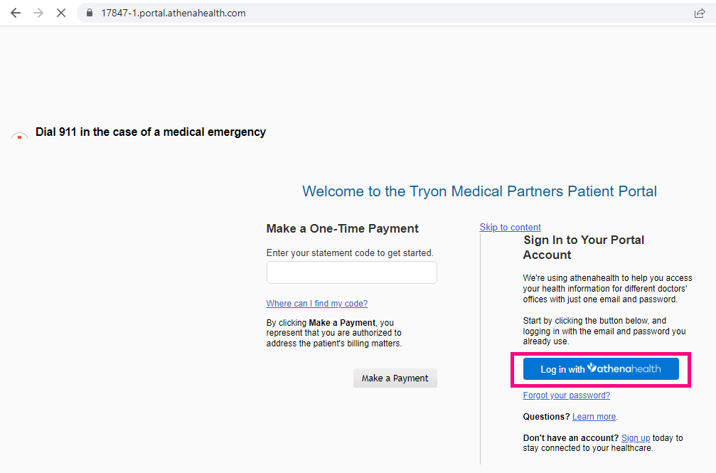 Tryon Medical Patient Portal