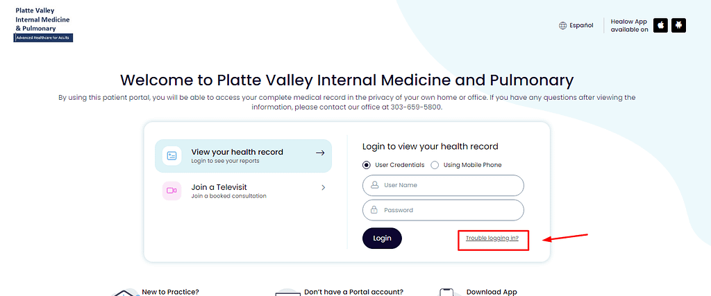 Platte valley Internal Medicine Patient Portal 2