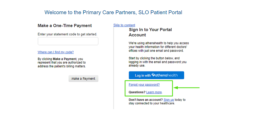 PCP SLO Patient Portal