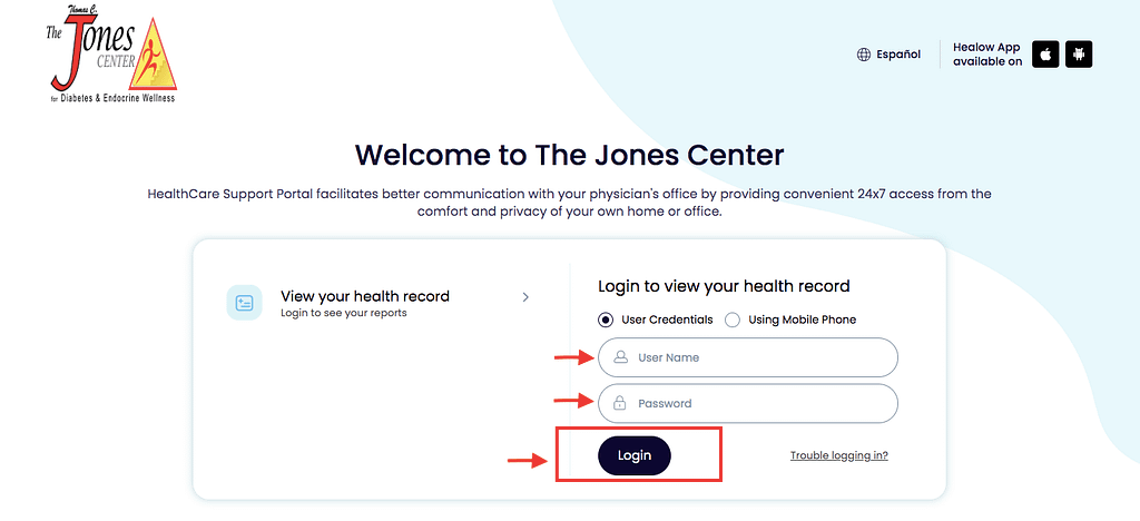 ones Center Patient Portal
