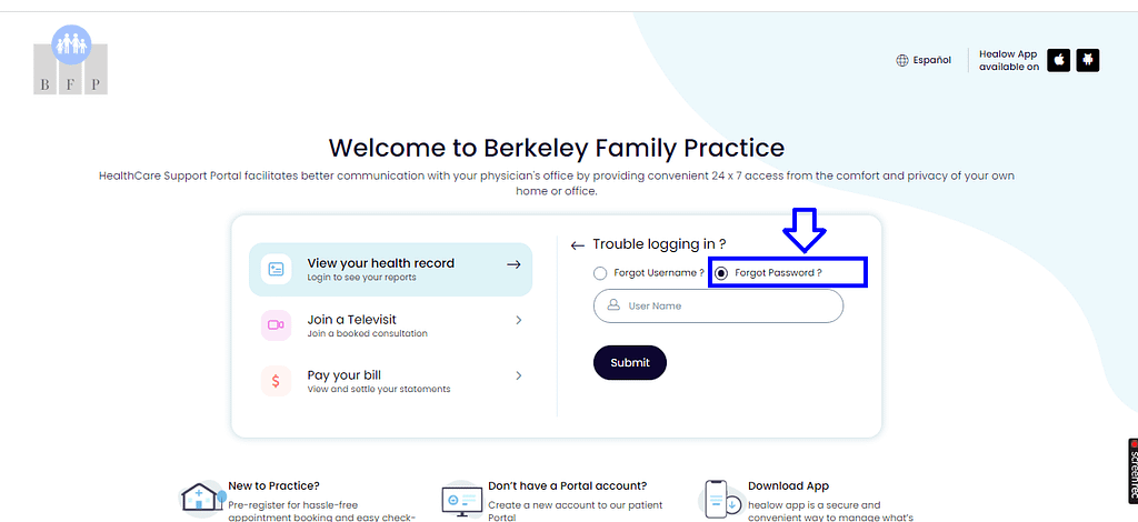 Berkeley Practice Patient Portal