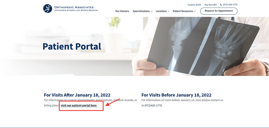 Orthopedic Associates of SW Ohio Patient Portal