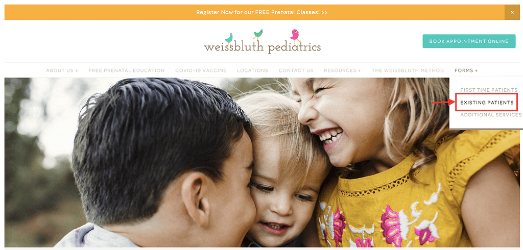 Weissbluth Pediatrics Patient Portal 
