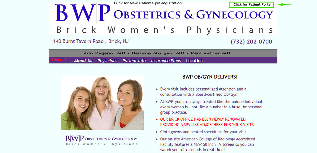 Brick Womens Physicians Patient Portal 