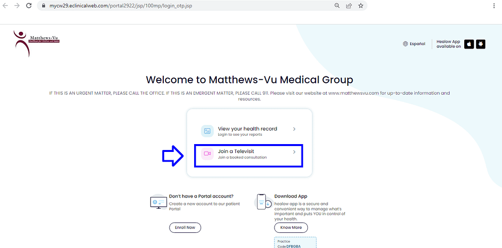 Matthews vu Patient Portal
