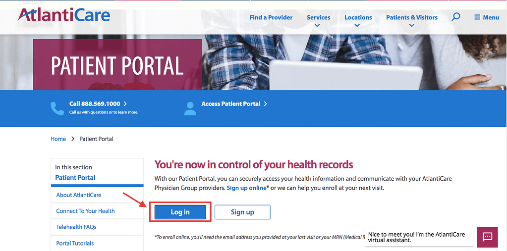 Atlanticare Patient Portal