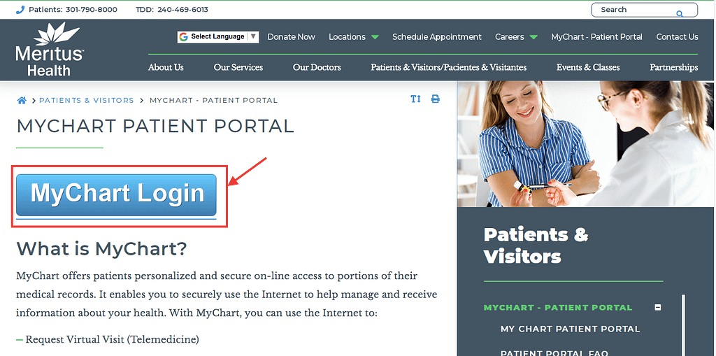 Meritas Patient Portal