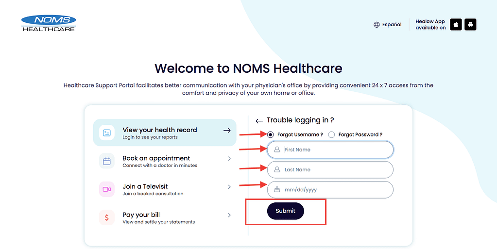 Noms Patient Portal