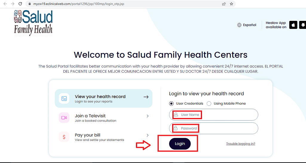 Salud Patient Portal 