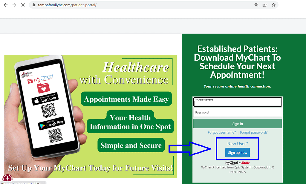 Tampa Family Health Center Patient Portal