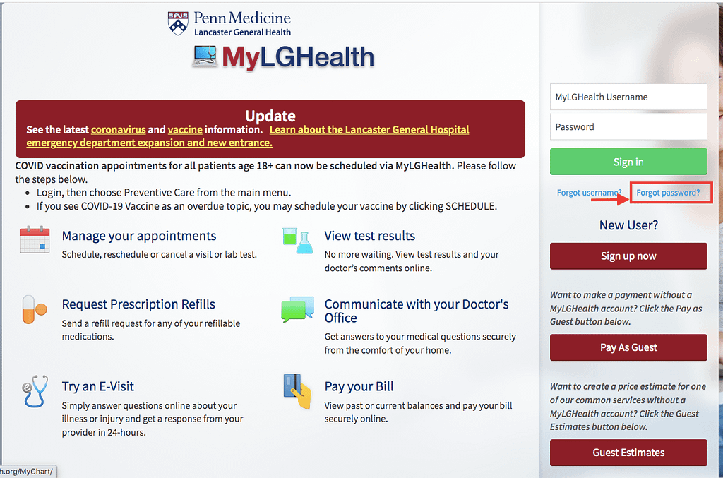 MyLGHealth Patient Portal