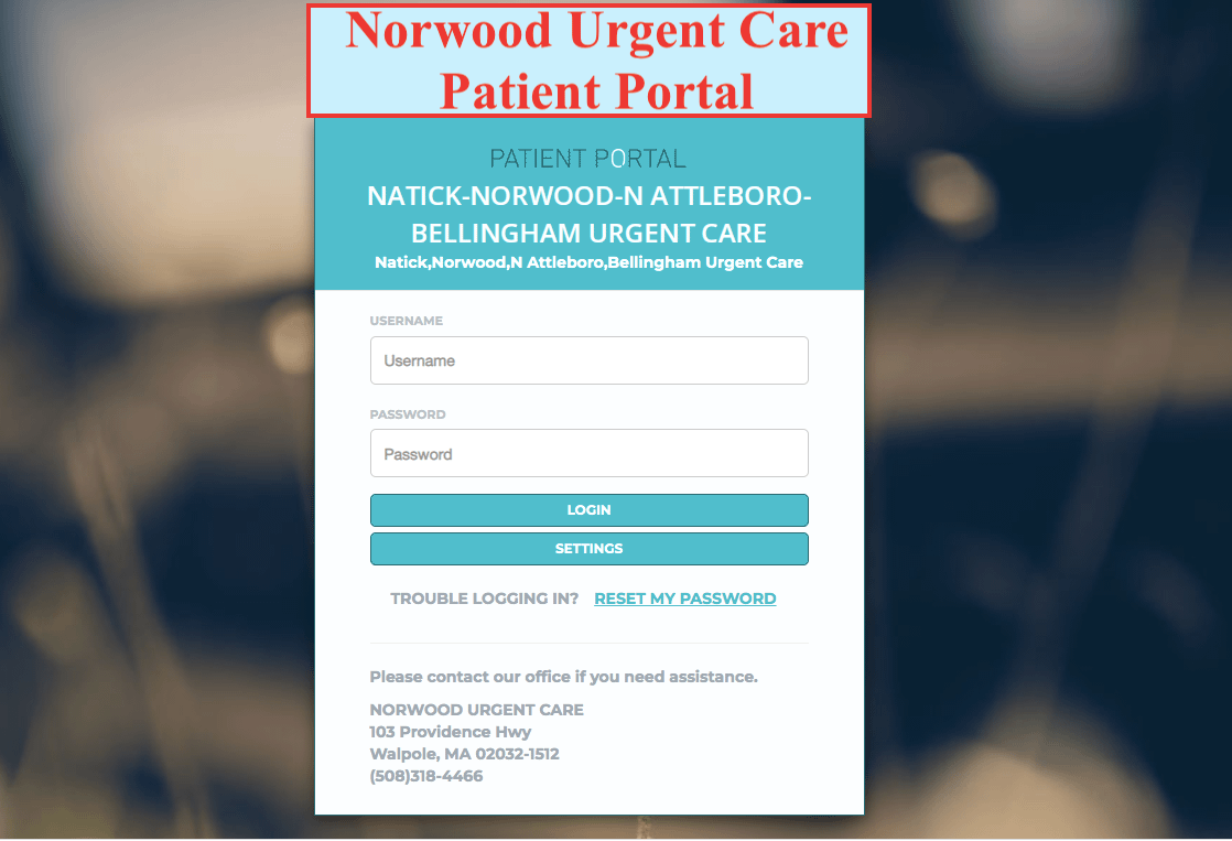 Norwood Urgent Care Patient Portal