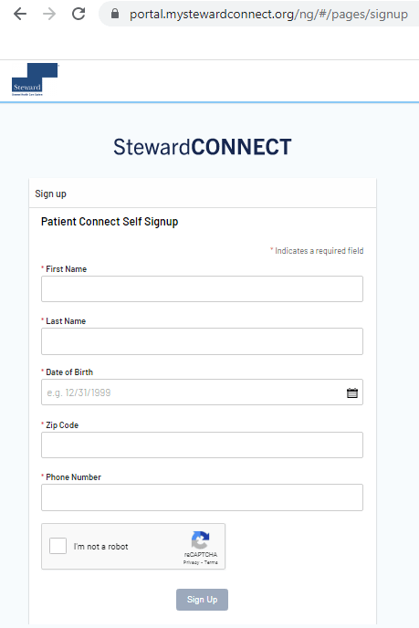 Steward Medical Group Patient Portal