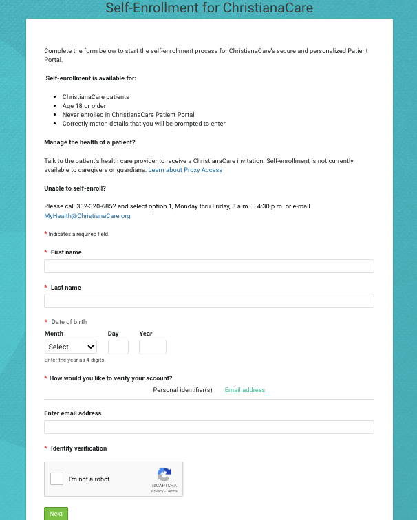 Christiana Patient Portal