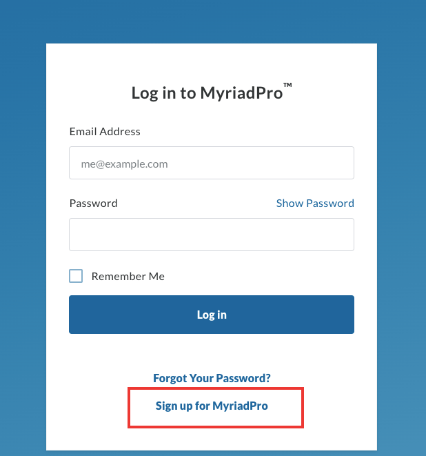 Myriad Patient Portal