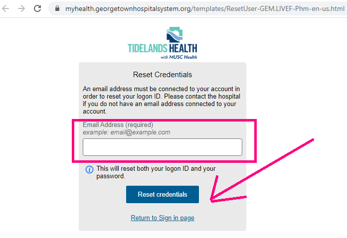 Tidelands Health Patient Portal