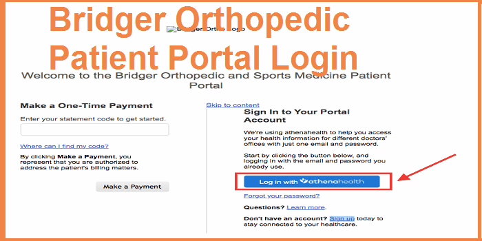 Bridger Orthopedic Patient Portal Login