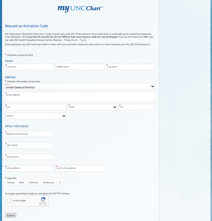 Unc Patient Portal