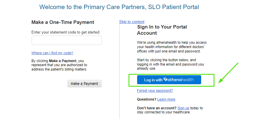 PCP SLO Patient Portal