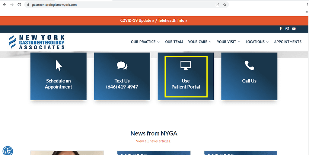 NYGA Patient Portal 
